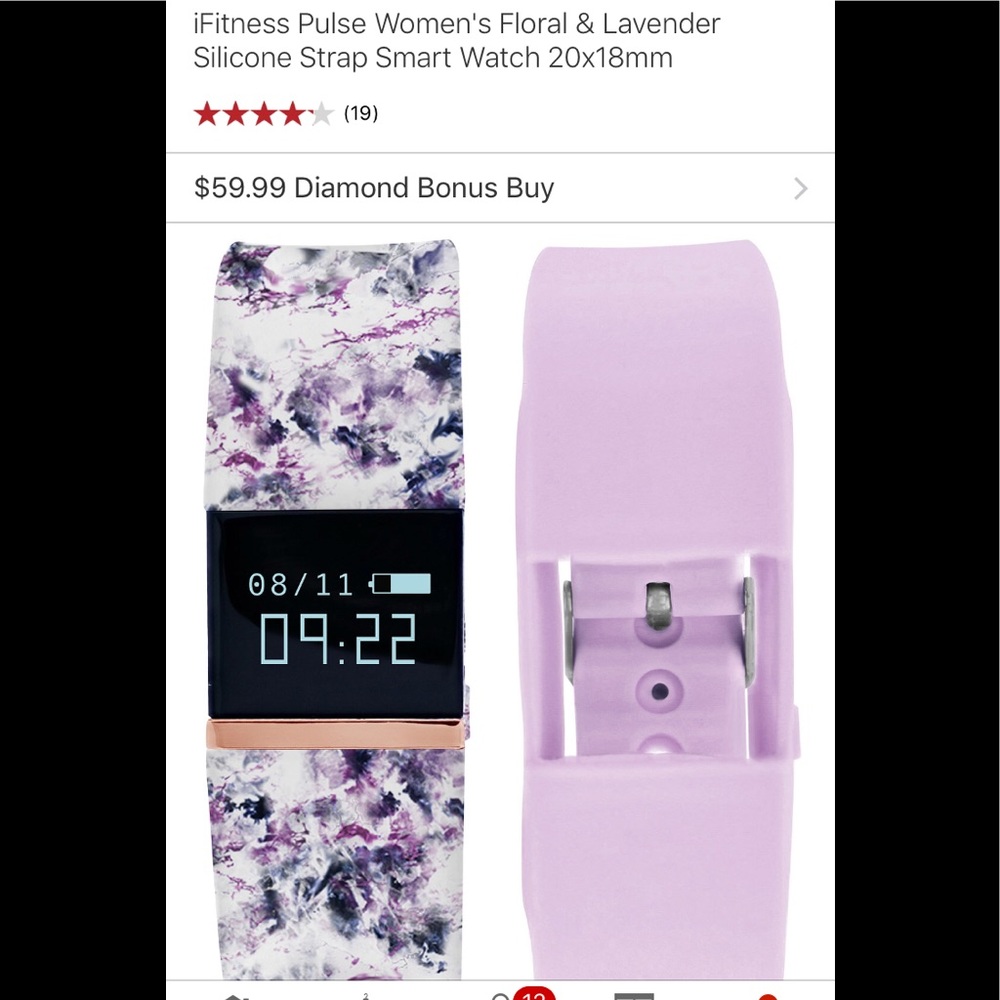 Ifitness pulse women floral lavender and silicone